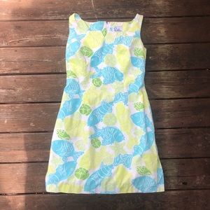 Green & Blue Lilly Pulitzer Fish Print Dress